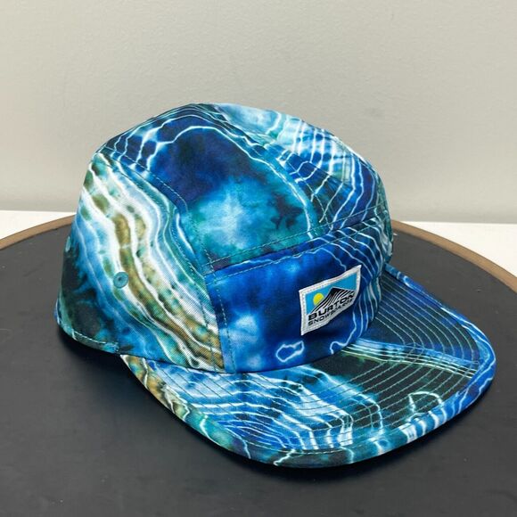 Burton Snowboards Hat Water Ripples Print Low Profile Cap Adjustable Blue - Picture 2 of 6
